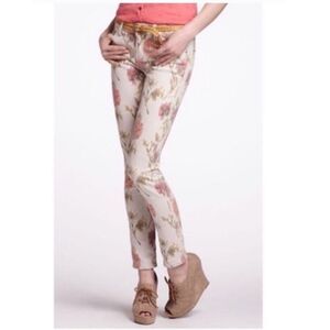 Anthropologie pilcro, and the Letterpress STET floral jeans, size 26